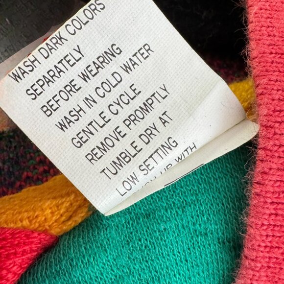 Vintage Recreation Green Lace-Up Sweatshirt Boho Aztec Collar Holiday Xmas S - Picture 6 of 6